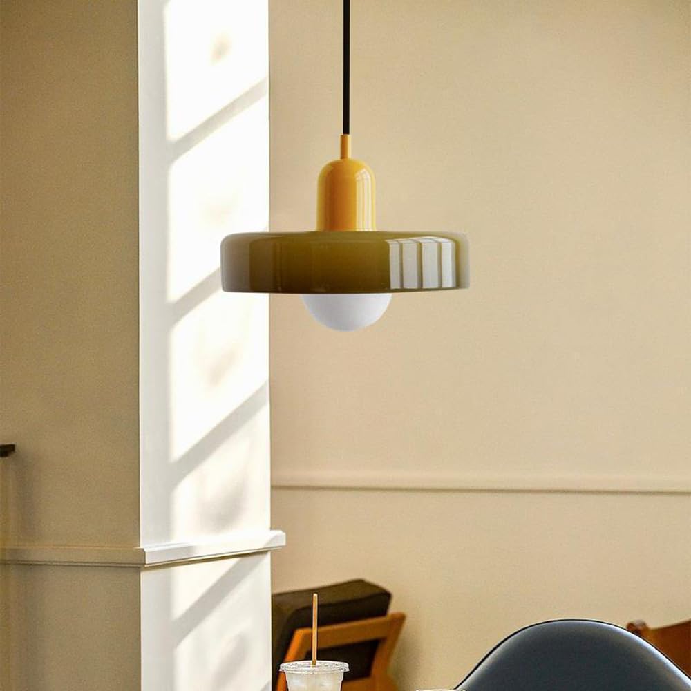Bauhaus glas-in-lood hanglamp