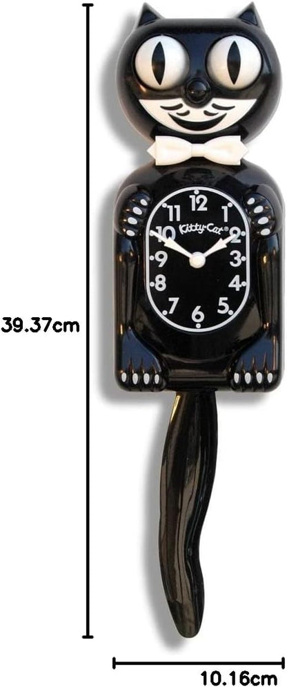 Felisca retro wandklok met zwarte kat