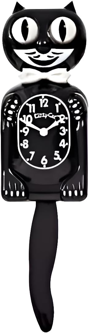 Felisca retro wandklok met zwarte kat