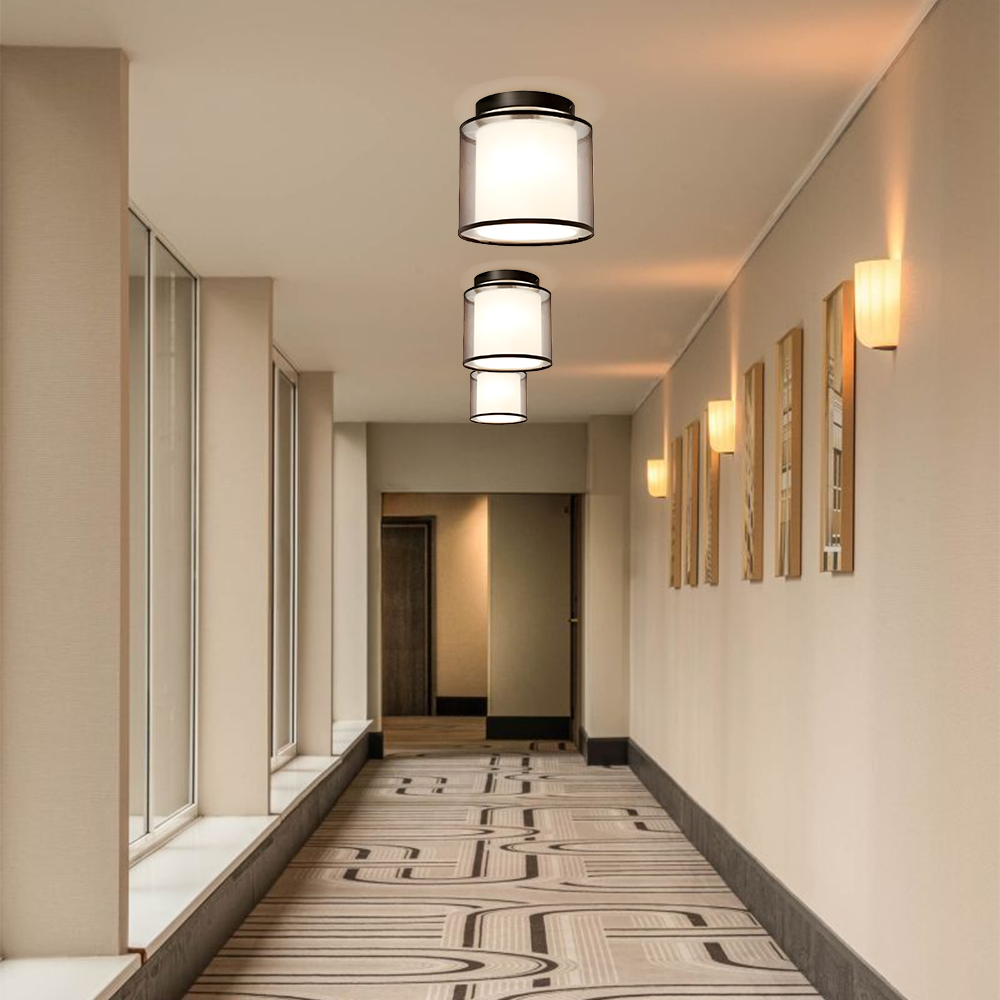 Oud stoffen plafondlamp