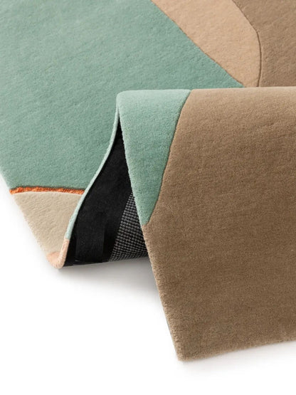 Multicolor wollen vloerkleed modern design