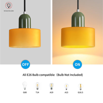 Slanke glazen hanglamp