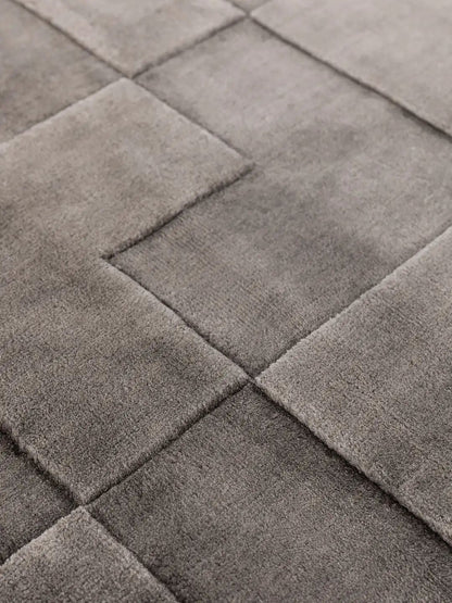 Bruin lyocell vloerkleed voor de woonkamer