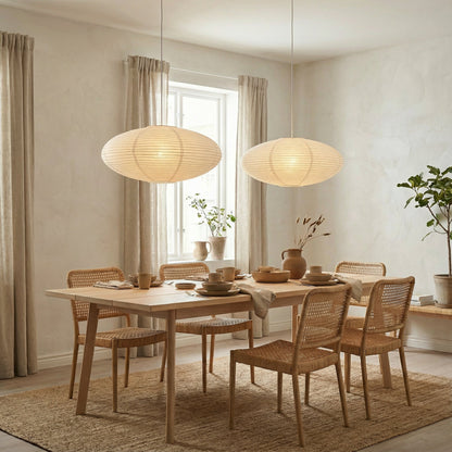 Minimalistische papieren hanglamp