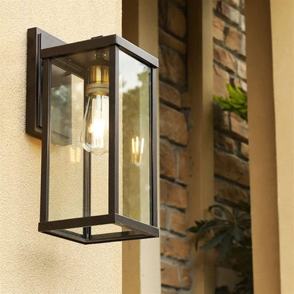 Rechthoekige buitenlantaarn wandlamp