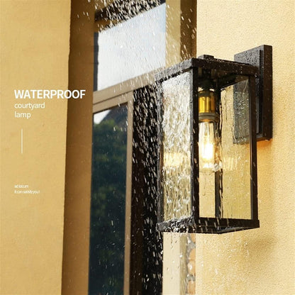 Rechthoekige buitenlantaarn wandlamp
