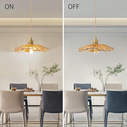 Retro Bloemen Glazen Hanglamp