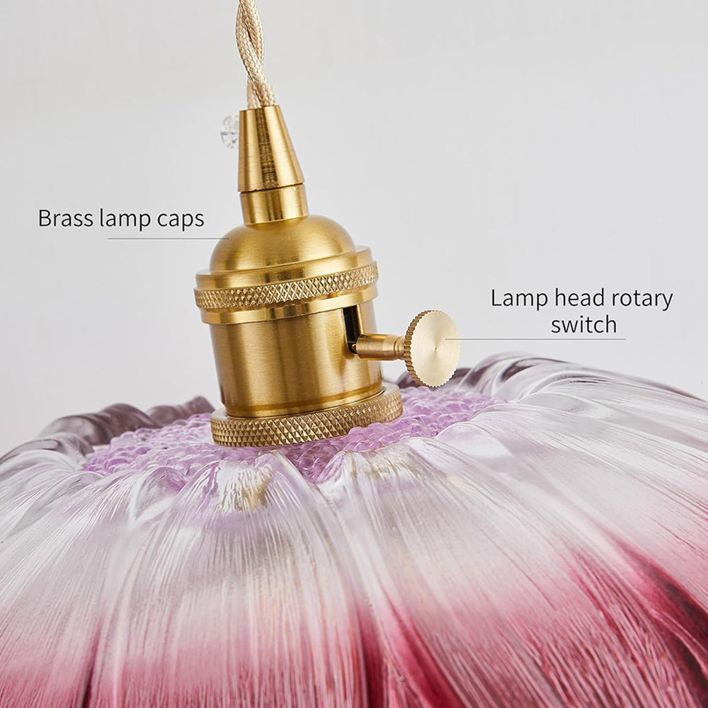Retro Bloemen Glazen Hanglamp