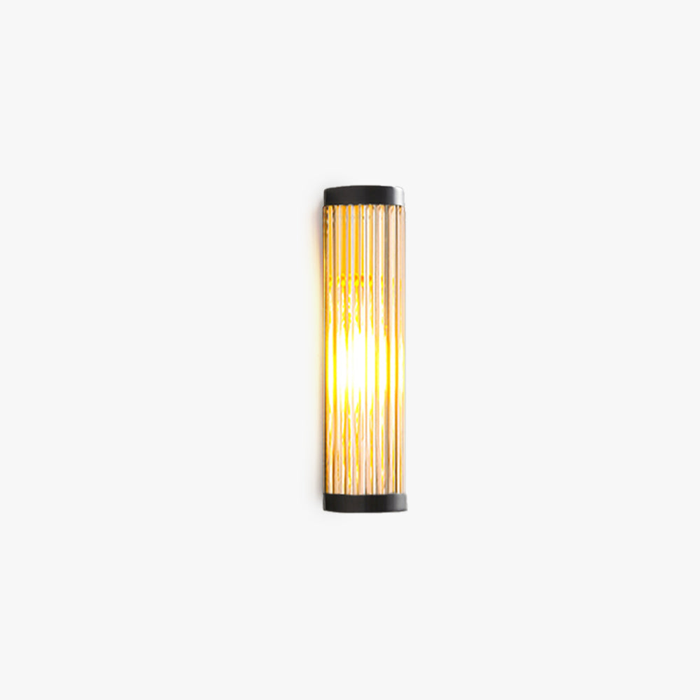 Moderne halfcilindrische metalen/glazen buitenmuurlamp