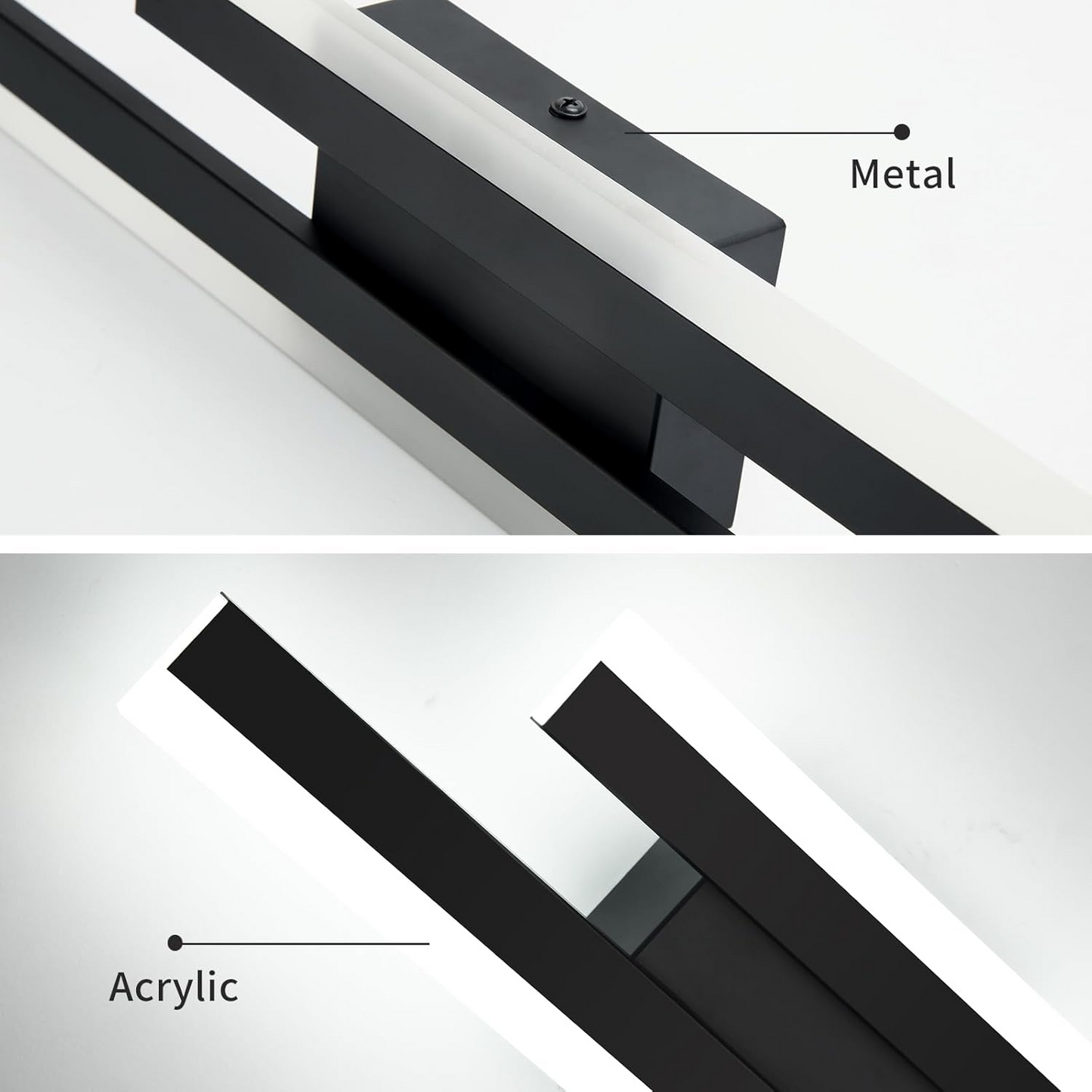 Lange acryl LED-wandlamp