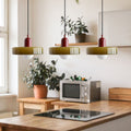 Driedubbele glazen hanglamp