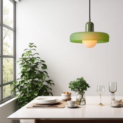 Kleurrijke Bauhaus glazen hanglamp