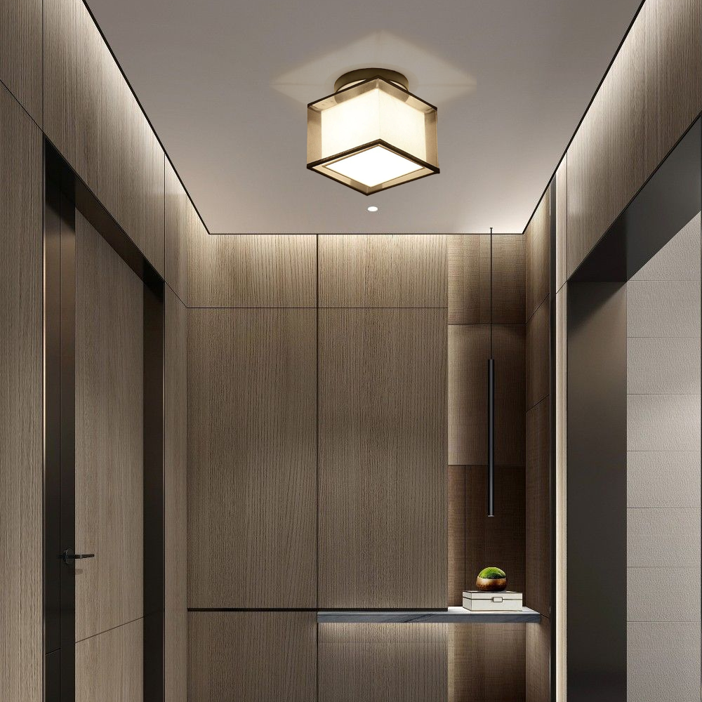 Oud stoffen plafondlamp