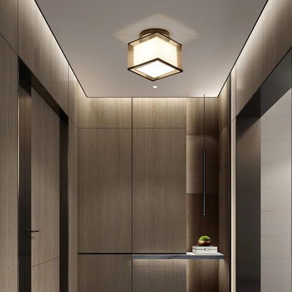 Oud stoffen plafondlamp