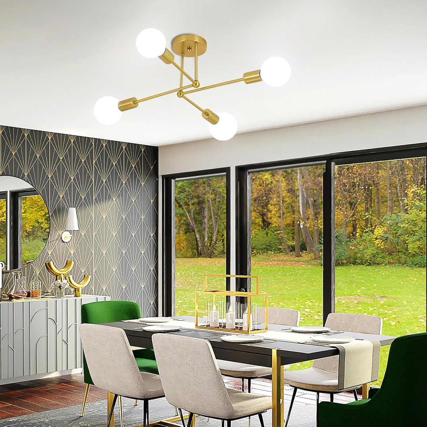 Gouden Cluster IJzeren Plafondlamp