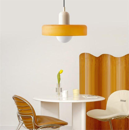 Kleurrijke Bauhaus glazen hanglamp