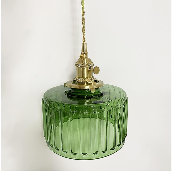 Cilinderhanglamp van gestructureerd glas