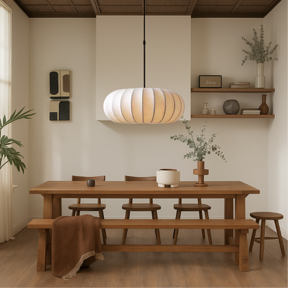 Elegante zijden hanglampen