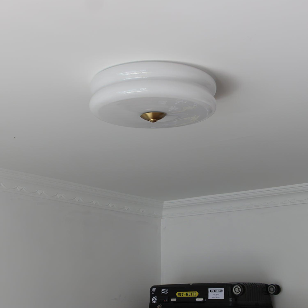 Crèmetaart Art Deco Plafondlamp