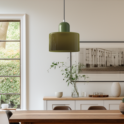 Slanke glazen hanglamp