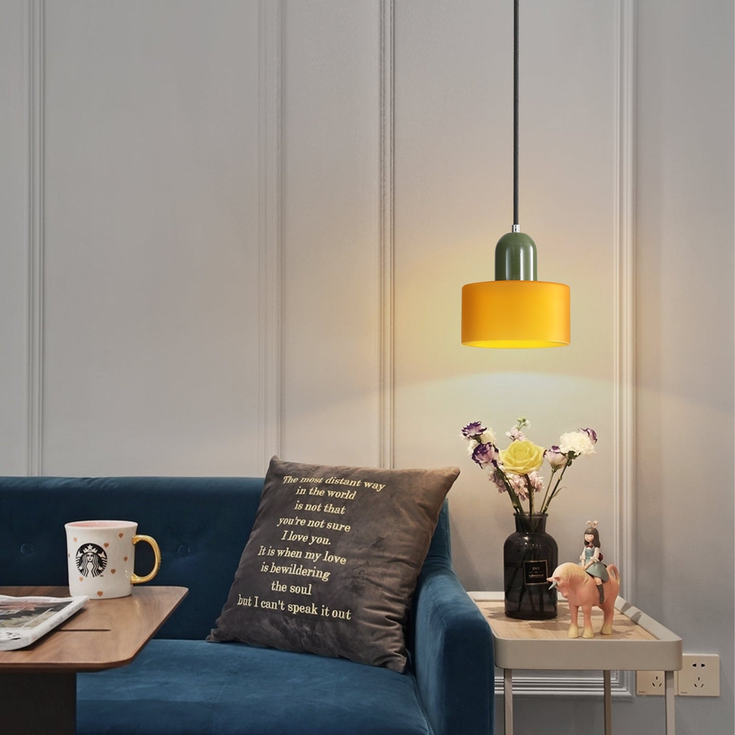 Slanke glazen hanglamp