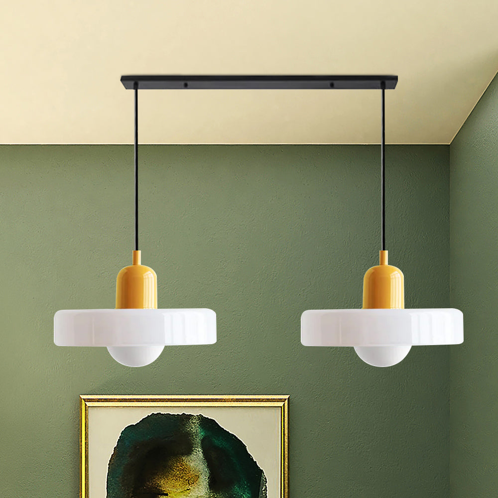 Bauhaus glas-in-lood hanglamp