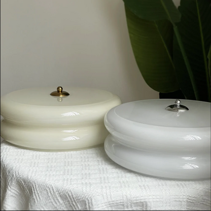 Crèmetaart Art Deco Plafondlamp