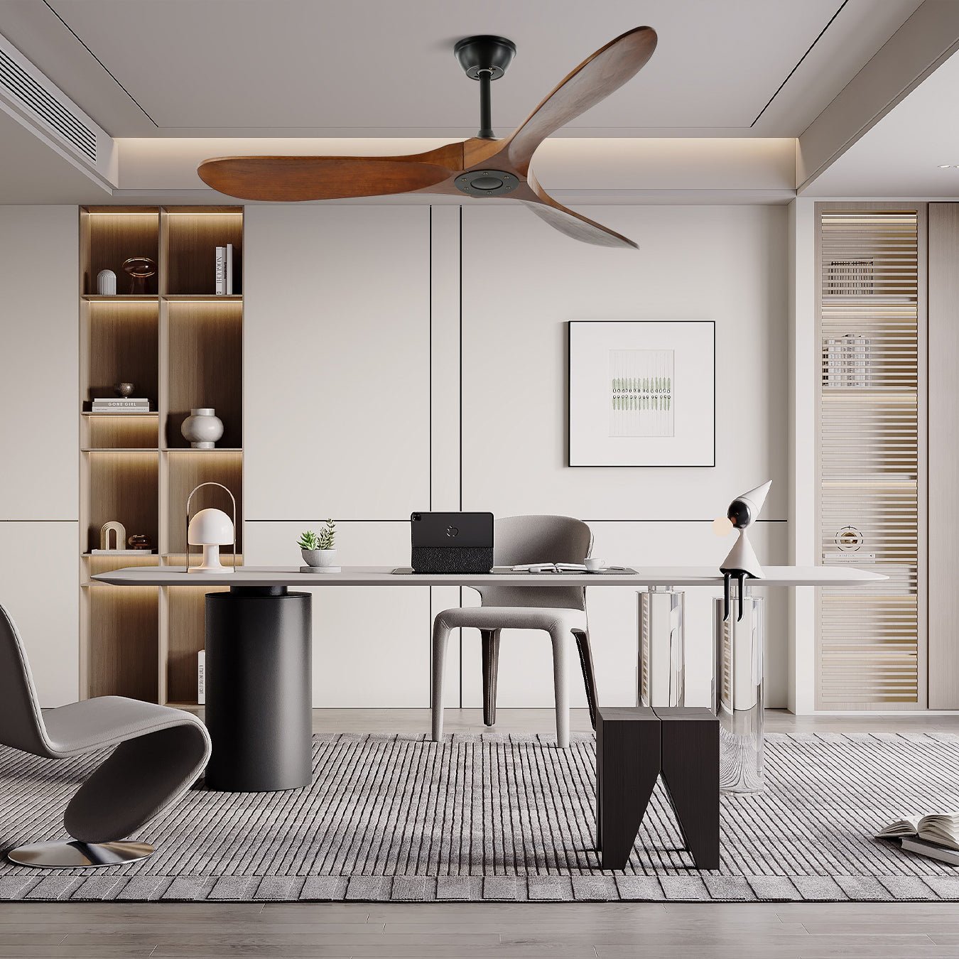 Moderne houten plafondventilator