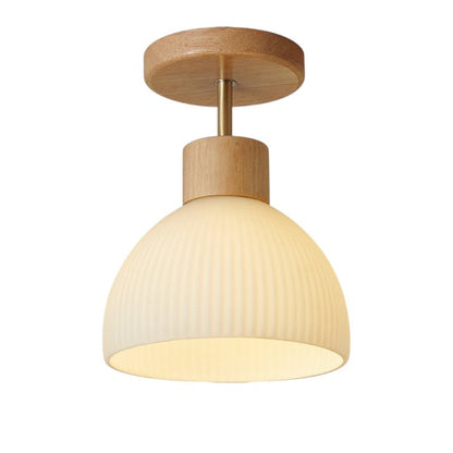 Natuurlijke houten plafondlamp ontwerp