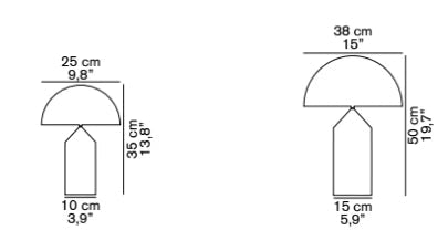 Iconische metalen tafellamp