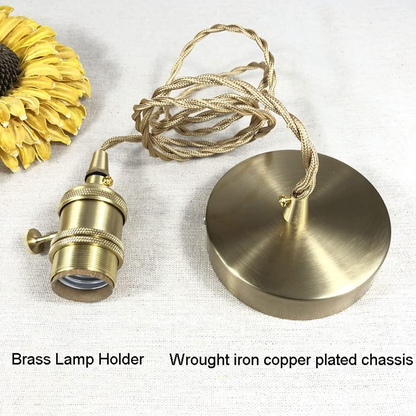 Retro Bloemen Glazen Hanglamp