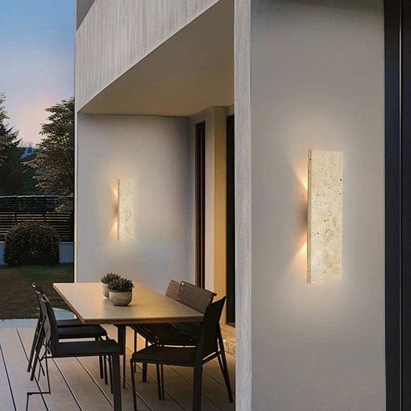 Natuurlijke steen LED buitenmuurlamp