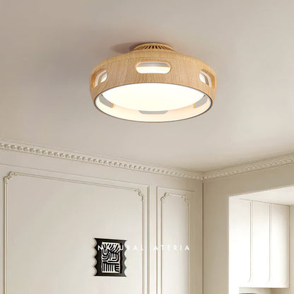 Nordische bladvrije LED plafondventilator met licht