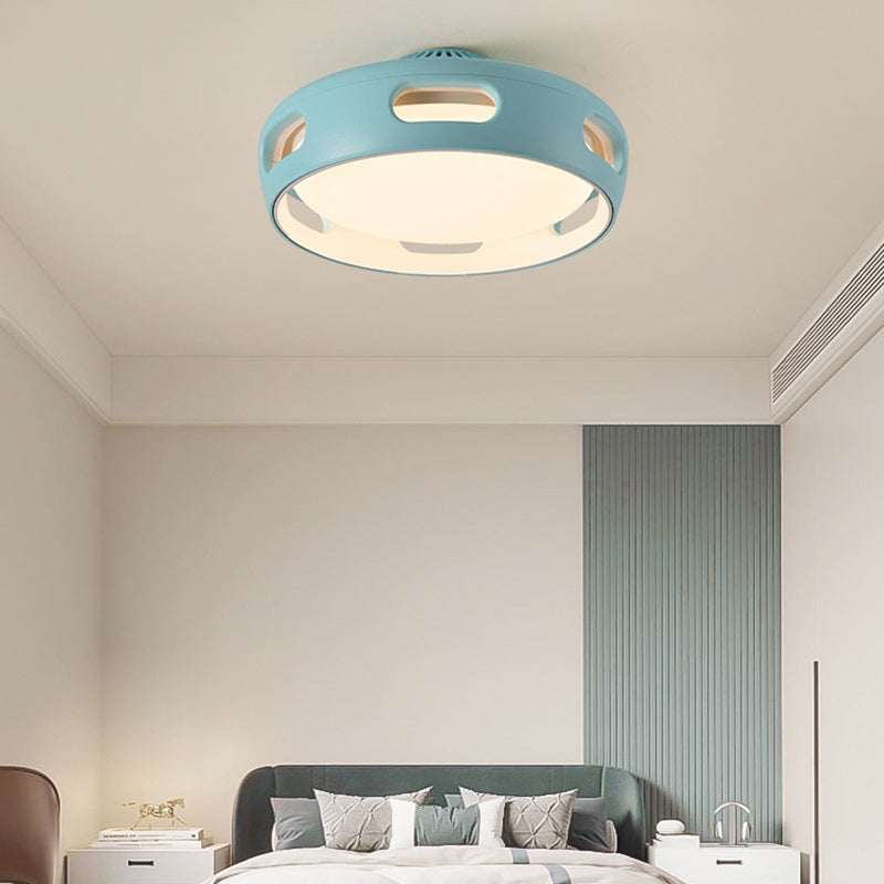 Nordische bladvrije LED plafondventilator met licht