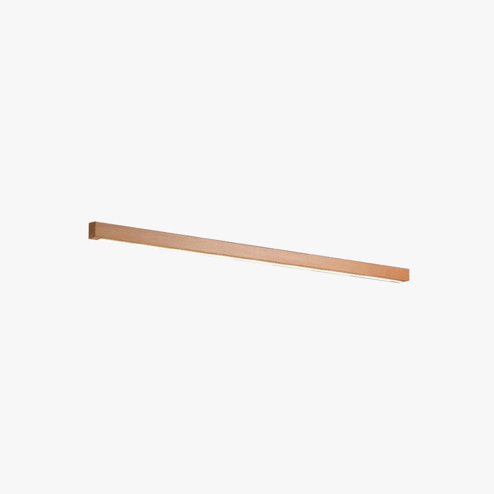 Moderne lineaire houten wandlamp