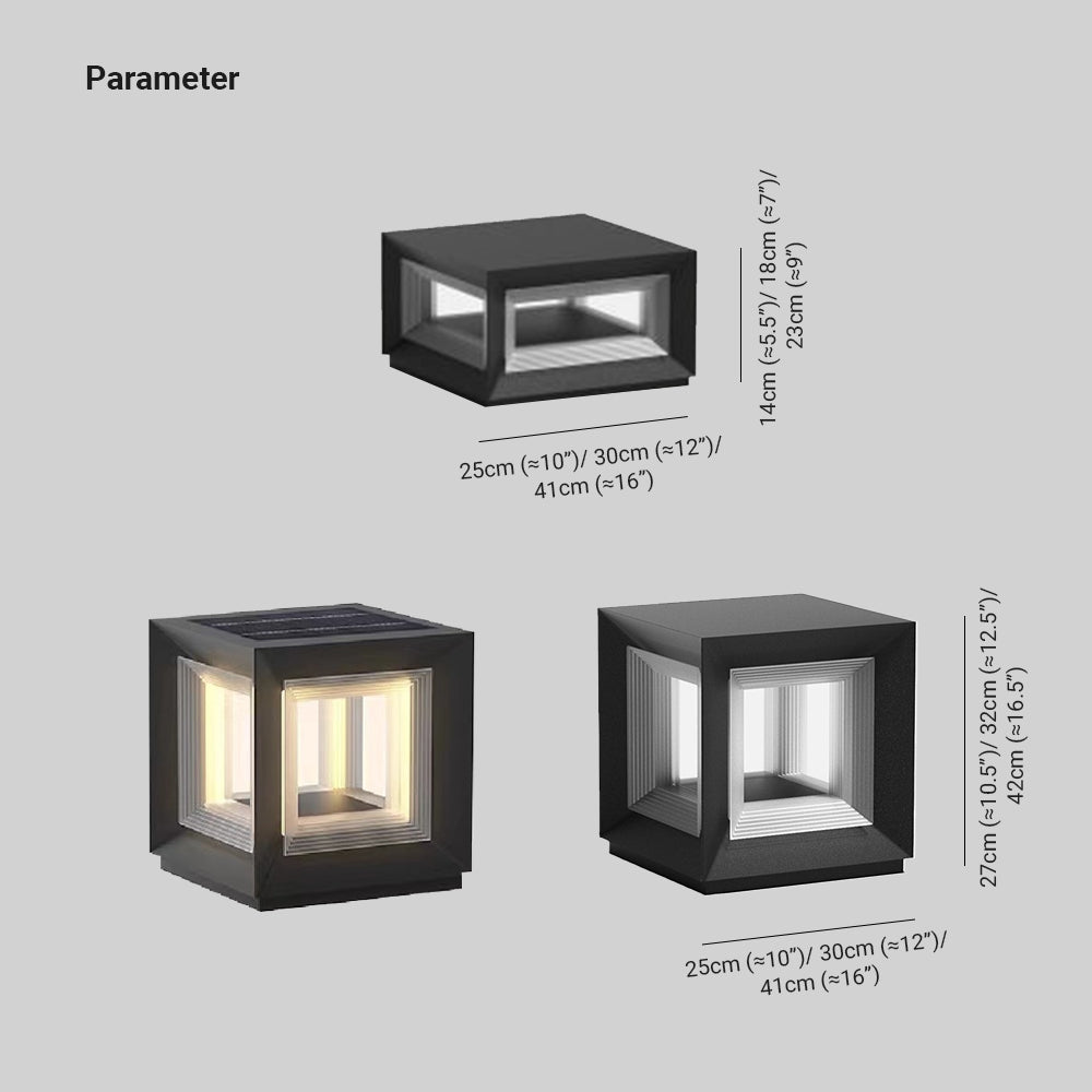 Moderne LED kubus buitenpaalverlichting