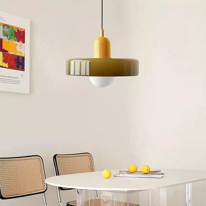 Kleurrijke Bauhaus glazen hanglamp