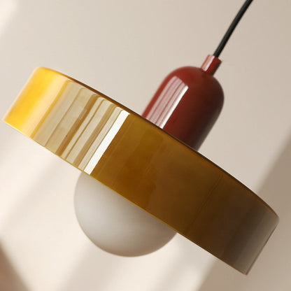 Driedubbele glazen hanglamp