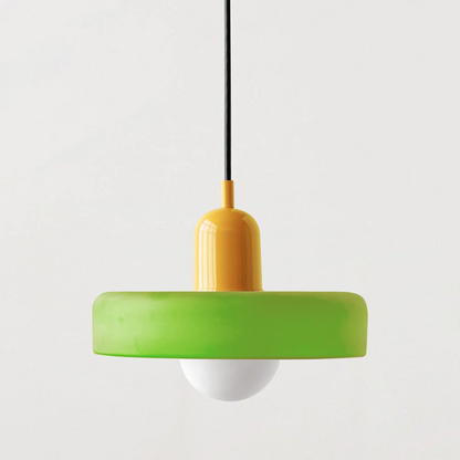 Kleurrijke Bauhaus glazen hanglamp