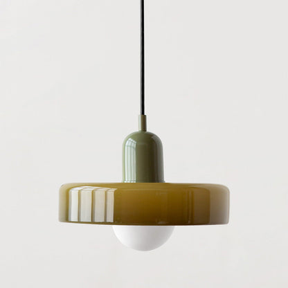 Kleurrijke Bauhaus glazen hanglamp