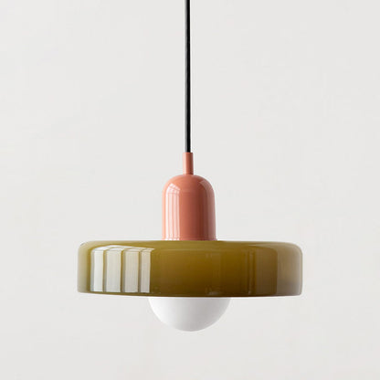 Kleurrijke Bauhaus glazen hanglamp