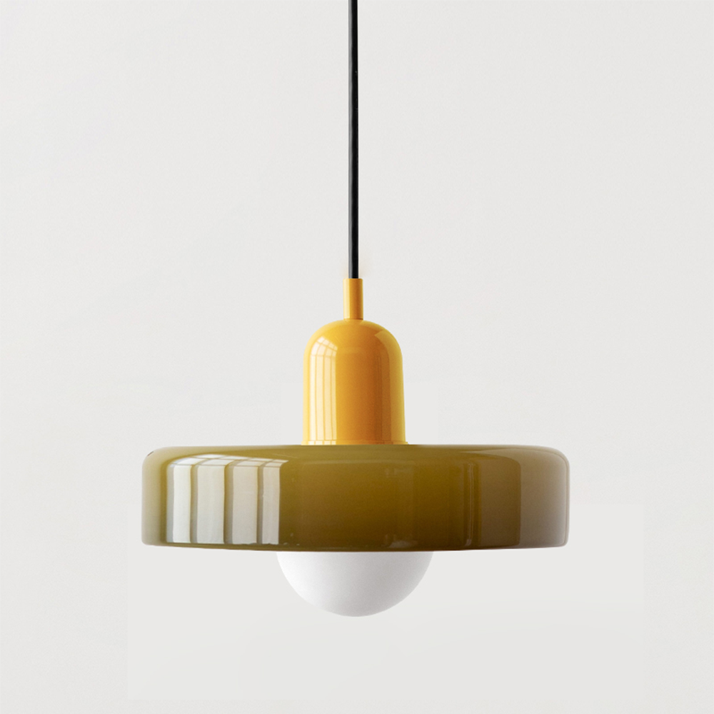 Kleurrijke Bauhaus glazen hanglamp