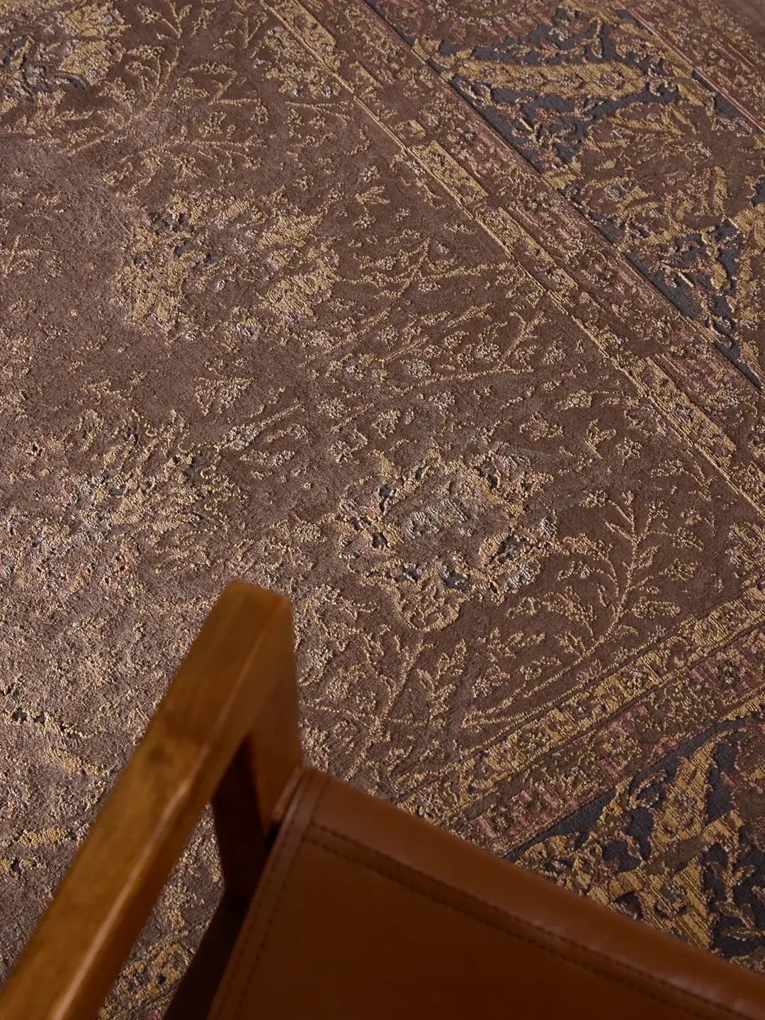 Blauwe vintage vloerkleed woonkamer