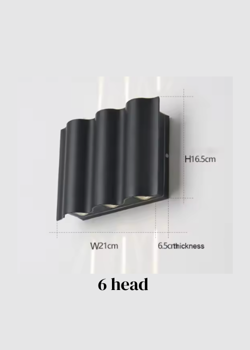 Moderne buitenwandlamp met meerdere koppen