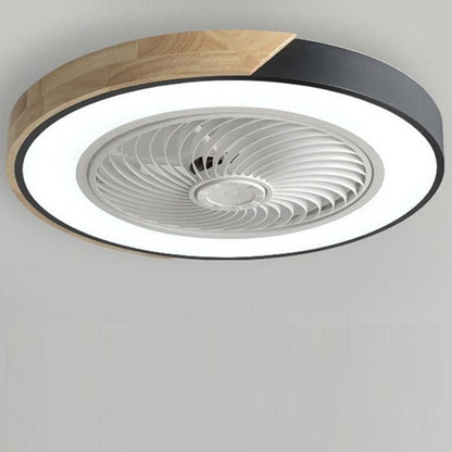 Moderne houten LED plafondventilator met licht