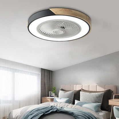 Moderne houten LED plafondventilator met licht