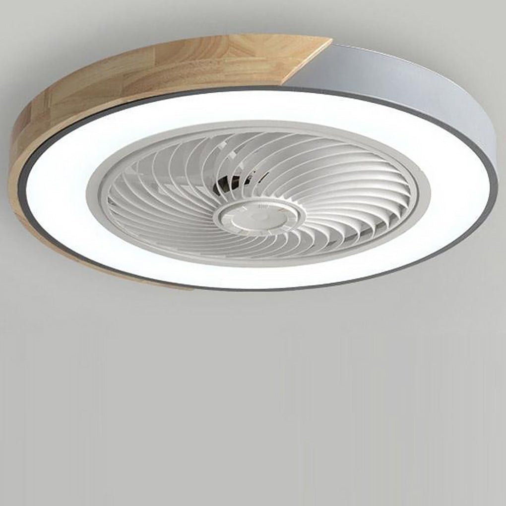 Moderne houten LED plafondventilator met licht