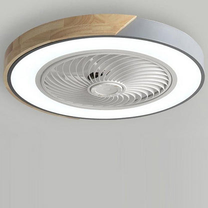 Moderne houten LED plafondventilator met licht