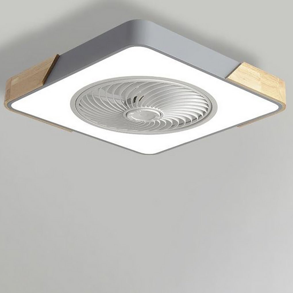 Moderne houten LED plafondventilator met licht