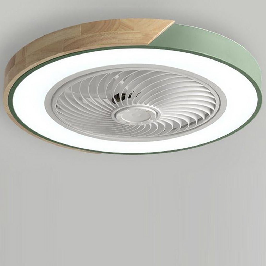 Moderne houten LED plafondventilator met licht